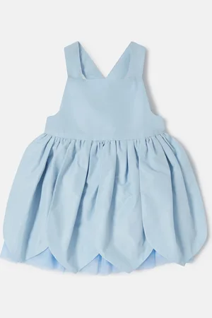 Stella McCartney Abito petalo senza maniche in tulle con pannelli,