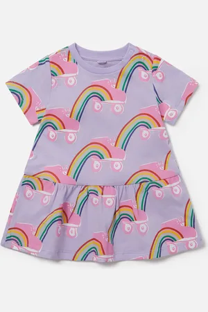 Stella McCartney Abito con Stampa Arcobaleno Rollerskate,