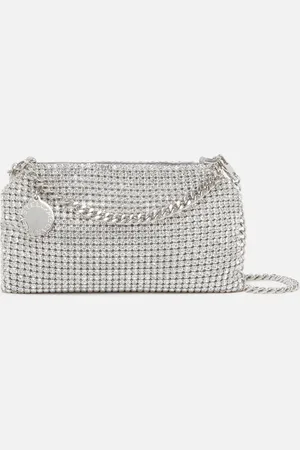 Stella McCartney Borsa a Spalla Falabella in Rete con Cristalli, Donna