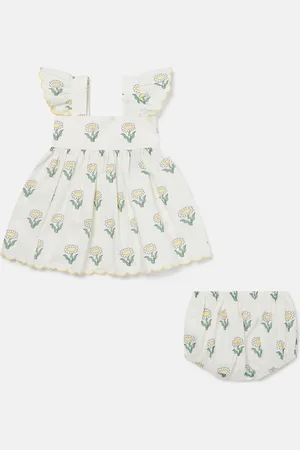 Stella McCartney Set abito senza maniche e bloomer margherite,