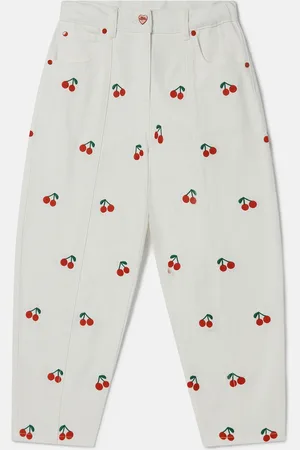 Stella McCartney Jeans con Ricamo Ciliegie,