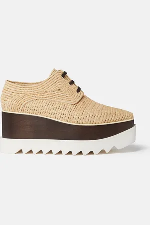 Stella McCartney Scarpe in raffia con plateau Elyse, Donna,