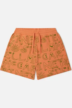Stella McCartney Pantaloncini con Stampa Scritta Marchio,