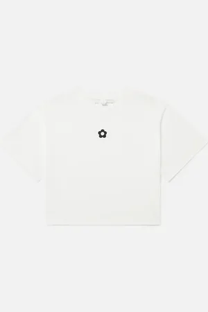 Stella McCartney Maglietta Cropped con Grafica Floreale, Donna,