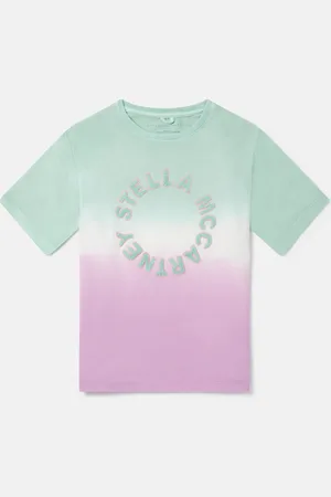 Stella McCartney Medallion Logo Ombré T-Shirt, Donna,