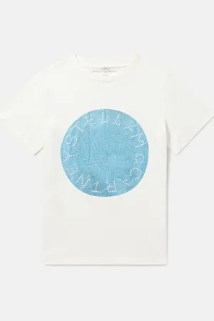 Stella McCartney T-shirt con disco con logo metallico, Donna,