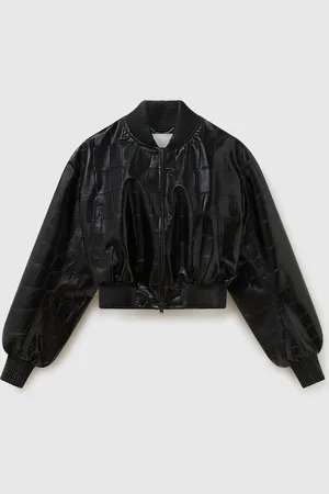 Stella McCartney Bomber Corto con Motivo Coccodrillo, Donna,