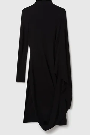 Stella McCartney Abito Midi Asimmetrico a Mantella, Donna,