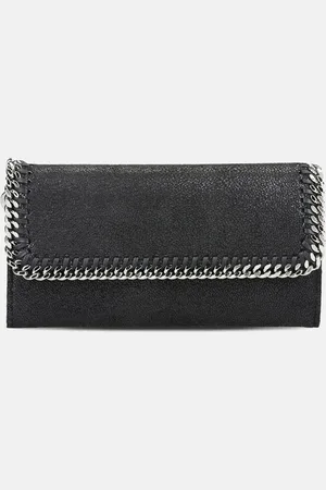 Stella McCartney Portafoglio continental con patta Falabella, Donna