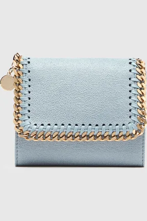 Stella McCartney Portafoglio con patta piccolo Falabella, Donna, Guscio d