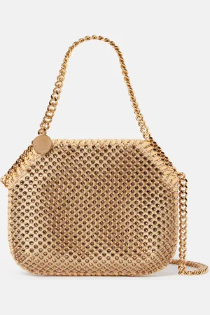 Stella McCartney Borsa tote mini in maglia di cristalli Falabella, Donna