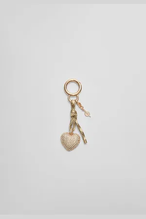 Stradivarius Portachiavi con charm a cuore in strass OS