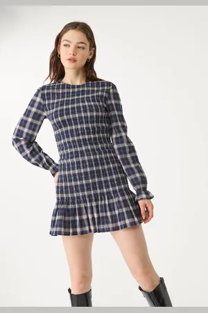 Stradivarius Vestito corto volant a quadri S