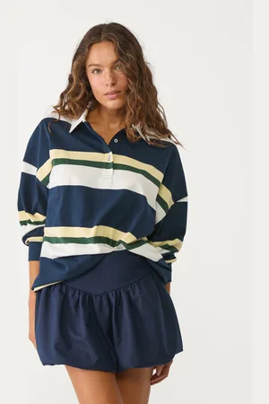 Stradivarius Maglietta polo oversize a righe M