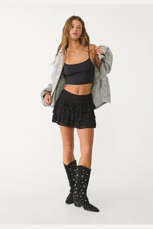 Stradivarius Gonna pantalone morbida pizzo L