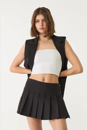Stradivarius Gonna pantalone mini a pieghe XL