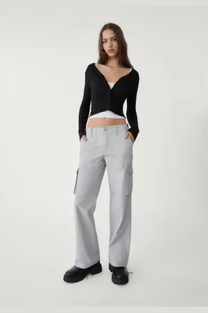 Stradivarius Pantaloni militari straight fit 36