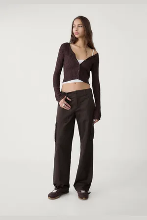 Stradivarius Pantaloni militari straight fit 48
