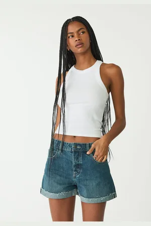 Stradivarius Shorts denim risvolto 42