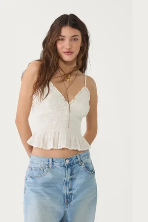 Stradivarius Top aderente con volant L