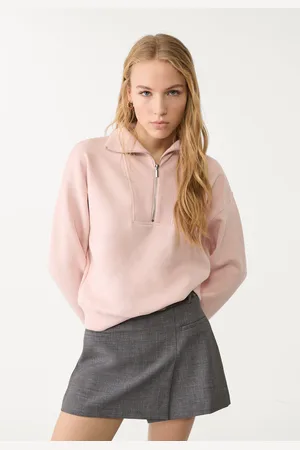 Stradivarius Felpa con collo alto e cerniera L