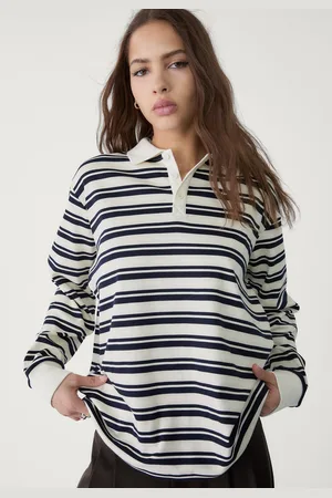 Stradivarius Polo oversize a righe M