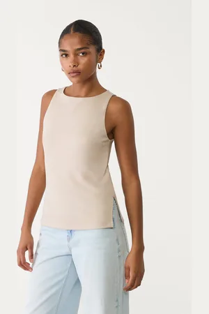 Stradivarius Top interlock scollo a barchetta S