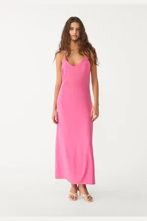 Stradivarius Vestito lungo con schiena scoperta XS