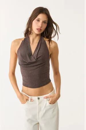 Stradivarius Top halter brillantini S