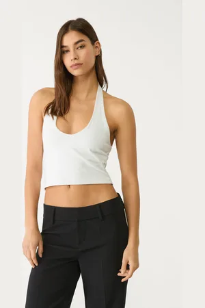 Stradivarius Top corto halter L