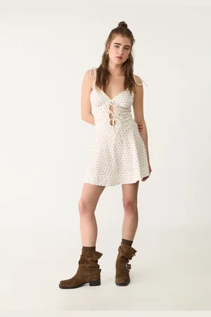 Stradivarius Vestito corto con stampa a cuori XS