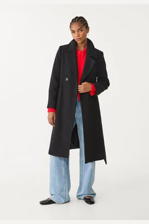 Stradivarius Cappotto di stoffa con cintura S