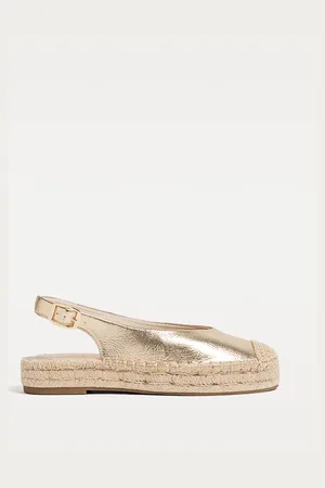 Stradivarius Espadrillas slingback metallizzate 39