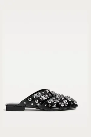 Stradivarius Scarpe basse slingback borchie 38