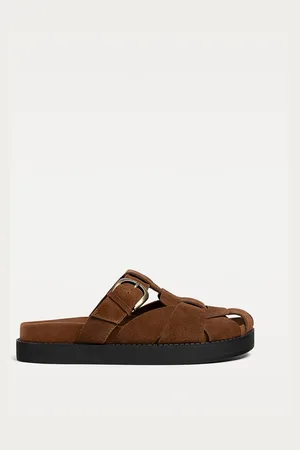 Stradivarius Zoccoli cangrejeras in pelle 35