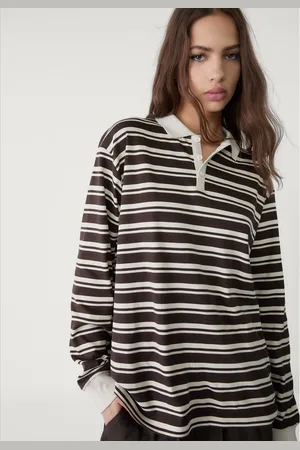 Stradivarius Polo oversize a righe XL
