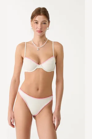 Stradivarius Slip bikini brasiliano con ricami XS