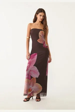 Stradivarius Vestito spalle scoperte fiore M