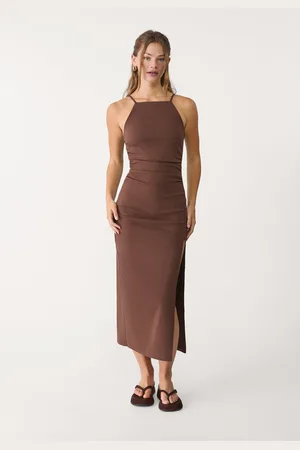 Stradivarius Vestito midi halter L