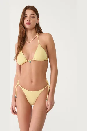 Stradivarius Slip brasiliano bikini con charm in ceramica S