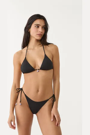 Stradivarius Top bikini triangolare con charm in ceramica S