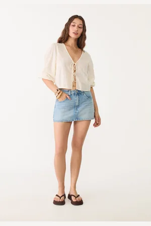 Stradivarius D62 Pantaloncino a gonna in denim 42
