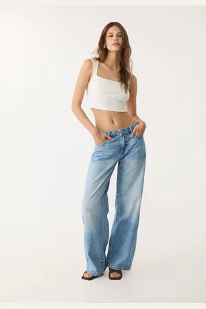 Stradivarius T-shirt cropped con apertura sulla schiena XS