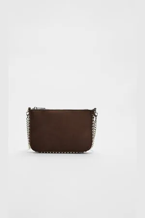 Stradivarius Mini borsa con palline effetto camoscio OS