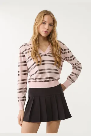 Stradivarius Polo in maglia a righe L