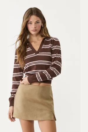 Stradivarius Polo in maglia a righe S
