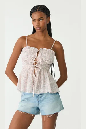 Stradivarius Top bretelle sottili fiocco L