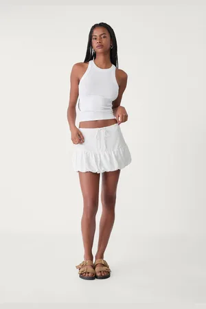 Stradivarius Gonna pantalone a palloncino misto lino M
