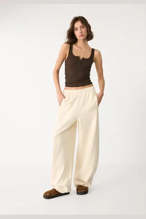 Stradivarius Pantaloni in felpa barrel M