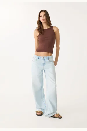 Stradivarius Top basic scollo nuotatore L
